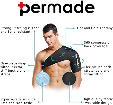 Пакет со мраз на рамената + рамената мраз пакет, патентирана ладна терапија со манжетни за ротатор