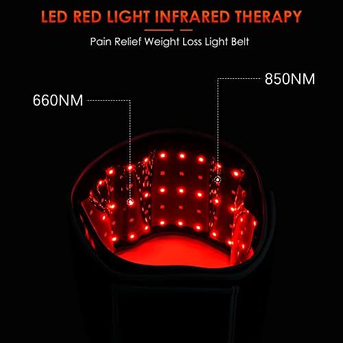 Појас за терапија со црвена светлина на врвот на црвена светлина за олеснување, 20W HomeUse што може да се носи со инфрацрвена светлосна