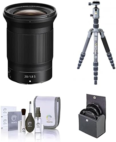Nikon Nikkor Z 20mm f/1,8 s леќи, пакет со Vanguard VEO 2 GO 235CB Travel Trapod и T-50 топка глава, комплет за филтрирање 77мм, комплет за чистење,