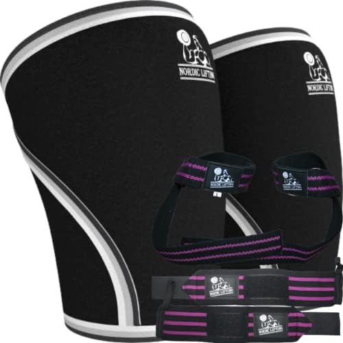 Нордиско Кревање Ракави На Коленото XLarge-Црн Пакет со Обвивки за Зглоб 1p-Виолетова