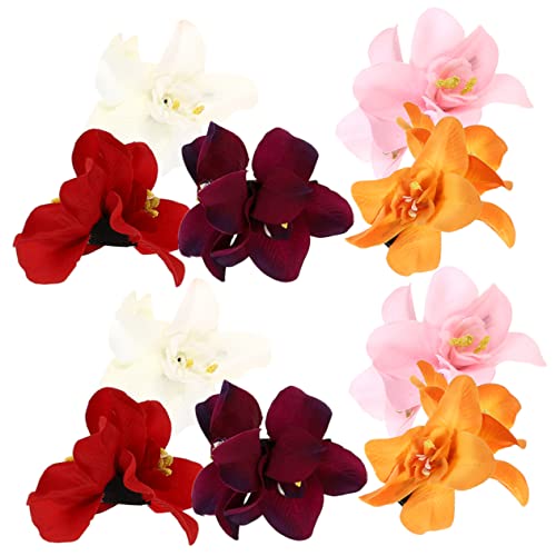 Јардве 50 Еез Двојна Орхидеја Клип За Коса Додатоци За Цвеќе Украси За Цвеќиња Накит За Коса За Девојчиња Хавајска Коса Клип За Цвеќе Девојка