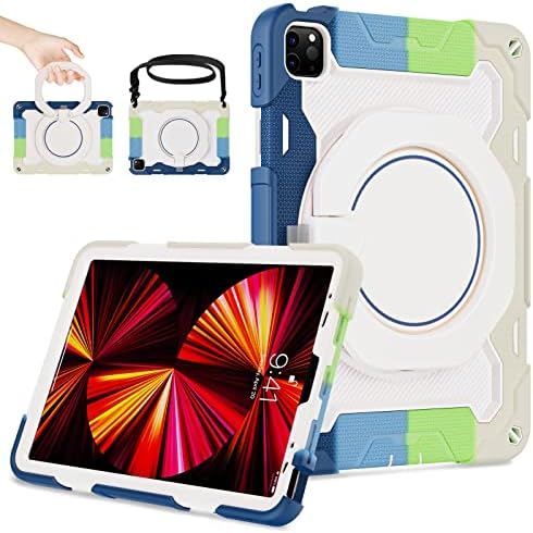 Roiskin за iPad Pro 11 Case 4 -та 3 -та 2 -та 1 -та генерација со заштитник на екранот за деца [15 -от заштита од капки] iPad Air 5th