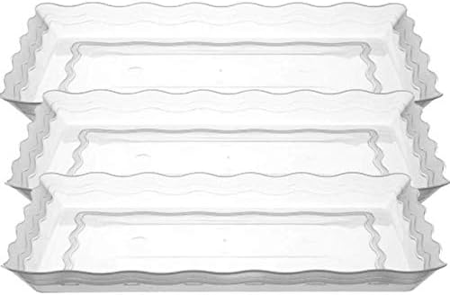 Пластична Фиока За Сервирање Правоаголни Бранови - 18 х 12 | Исчисти | 1 Еез