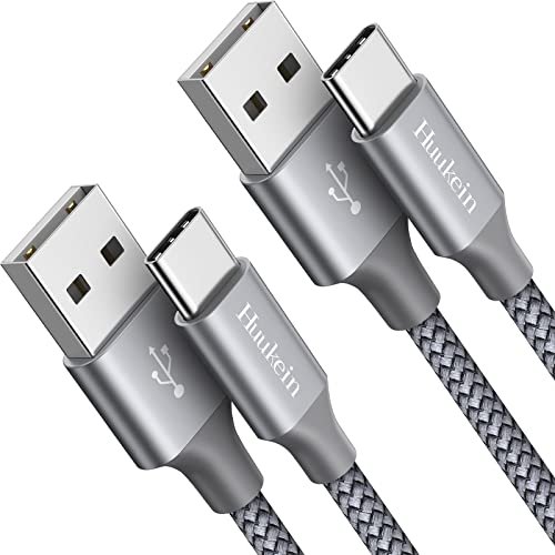 Кабел Huukein USB C [3FT, 2-Pack], 3A Брзо полнење USB A до Type C полнач за полнач за Samsung Galaxy A13 A22 A23 A32 A33 A51 A51,