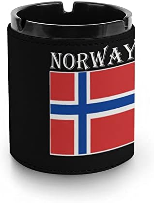 Норвешка знаме цигара од кожа од пепел, преносна лента за пепел, декоративни пепелници за домашна канцеларија
