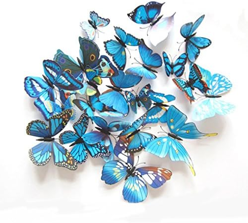 Пеперутка 3Д wallид шарени налепници DIY уметнички украси занаети за занаети 12 компјутери