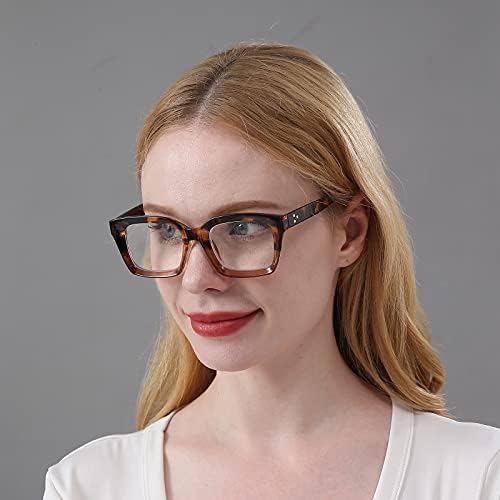 Dxyxyo очила за читање 1,75 жени сина светлина блокирање на мажи преголеми правоаголник компјутерски читатели 3 пакувања ретро мода опра во стил на плоштад