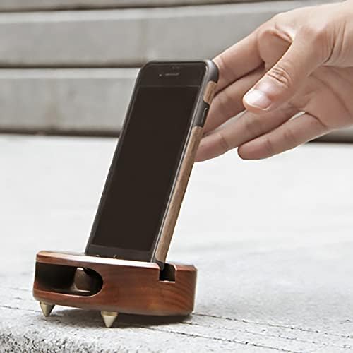 Мобилен телефон Десктоп држач за дрвени држачи стојат мобилни засилувачи на звук за засилувач на звук Универзален мобилен телефон - 9,5х3,8 см