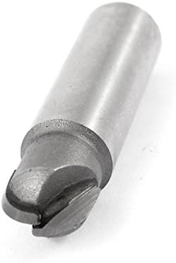 Aexit Grey Silver Speal Special Tool Tone 1/2 X 1/2 Double Flutes Core Box Router Bit Bit Mote 50mm Долг модел: 86AS332QO507