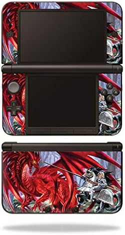 MOINYSKINS кожата компатибилна со Nintendo 3DS XL оригинал - Red Dragon Knight | Заштитна, трајна и уникатна обвивка за винил | Лесно за