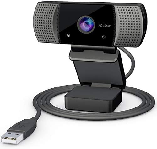 Видео со веб -камера со Aokicase 1080p HD камера работи со Skype, Zoom, FaceTime, Hangouts, PC/Mac/MacBook/Tablet USB PC Mic за стриминг, онлајн