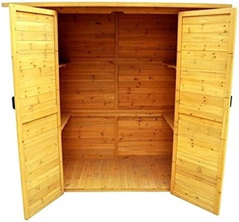 Сезона за слободно време ELSS2003 Екстра големо складирање на отворено - кафеави - дрвени шкафчиња за градинарство, плакарот - Организатор
