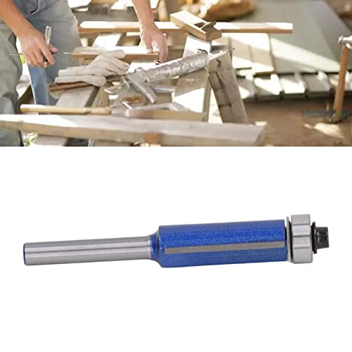 Walfront Woodworking Flush Trim Router Bit Professional Robust stable Edge Trimming Milling Cutter Edge Chamfer End Mill 6mm Shank Blue