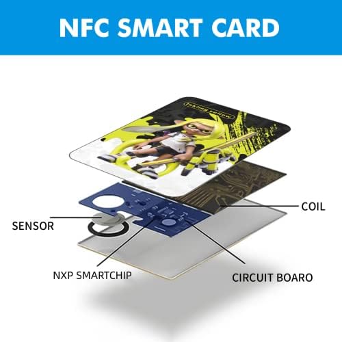 Aqsxb Splatoon 3-Најнова Верзија 20 Мини NFC Картички Со Кутија За Складирање, Компатибилна Со Splatoon 3 2 1, Вклучете Најнова Octoling Minkling