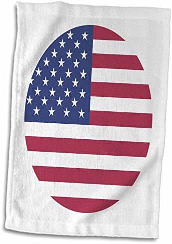 3drose USA American Flag Stars Stripes-Patriotic САД-бел круг-крпи