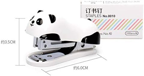 Aeyistry Cute Panda Mini Desktop Stapler и 1000 PCS Staples, преносна машина за спојување за училиште, канцеларија, најдобар подарок за деца и