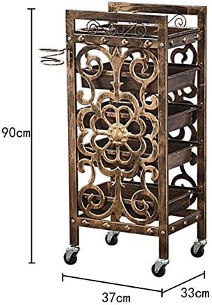 HJRD Carts, количка за домаќинства за сервирање 5 нивоа алатка за убавина количка количка со тркала за фиоки, количка за шминка за шминка за шминка