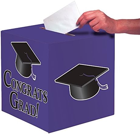 Клуб пакет од 6 виолетови честитки Град декоративни кутии за картички за дипломирање 9 “