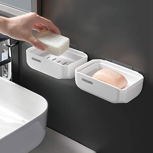 Сад за сапун за сапун/сапун за сапун со двојно слој сапун сапун сапун, не-порозна пластична сапун за сапун за бања за домаќинства, лесен за складирање