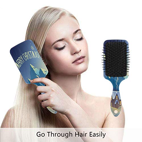 Четка за коса со перничиња од Vipsk, пластична шарена куќа од ѓумбир од ѓумбир, соодветна добра масажа и анти статична четка за коса за коса за сува и влажна коса, густа