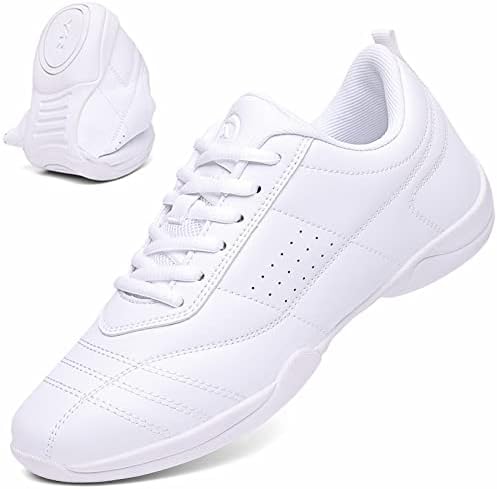 Dadawen Adult & Youth Cheer Shoes Девојки бели навивачки чевли за жени танцуваат чевли за атлетски спортски тренинг тенис за