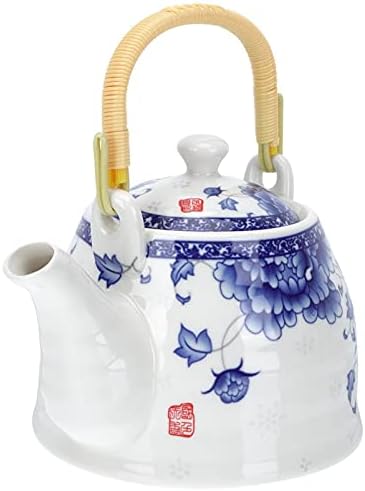 Генерички сина керамичка чајник јапонски стил чај котел со цедилка кунг фу чајник голем чај кафе -котел со вода со ергономска рачка
