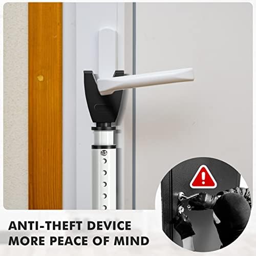 4 парчиња безбедносна лента за лизгање на вратата, прилагодливи запрени за заклучување на вратите безбедносни шипки врата за врата