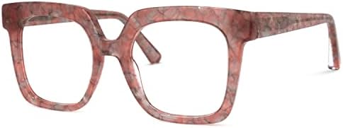 Зелол Стилски Ацетат Преголеми Дебели Квадратни Очила За Мажи Жени Чиста Леќа Декстер ЗОА02007