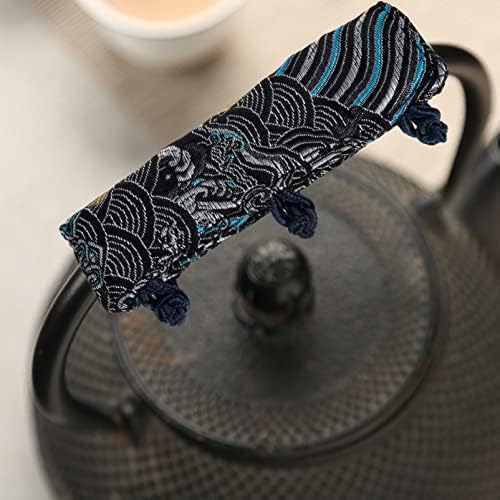 Анти-скаладичка мит рачка ракав Декоративен чајник не фрлен јапонски образец чај сад декор ги покрива wallидни рачки изолирани