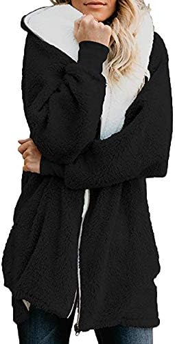 Зимски палто за зимски палто на синохоми, патент со аспирани со долги ракави, обична отворена предна топла надворешна облека со џебови