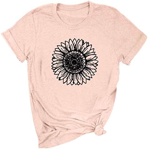 Вифуц кошули за тинејџери Девојки Смешни слатки маички Обични блузи за печатење на сума Флор Хавајски кошули за жени лето 2023 година