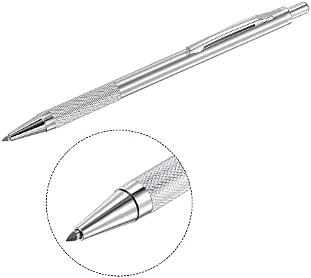 Uxcell Glass Cutter 6-12mm, молив во стилот на молив, карбид врв пластична рачка со сечило за замена од 12-20мм, диспензерот за нафта