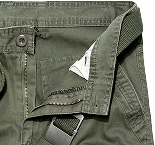 Мајифу-Гј Машки Лесни Обични Карго Шорцеви Џебови Со Патент На Отворено Кратки Панталони Памук Воена Армија Краток Без Појас