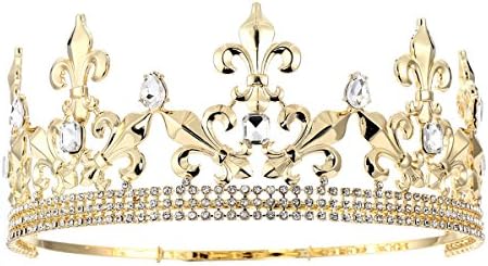 Есерес Златен Крал Круна За Мажи Прилагодлив Царски Средновековен Роденден Краун Матурски Кралеви