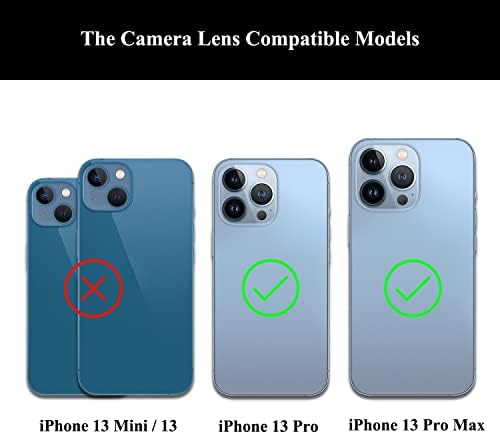 Лозоп 2 Поставува Замена На Стаклото На Задната Камера Со Лепило Претходно Инсталирано Компатибилно за iPhone 13 Pro / 13 Pro Max Со Алатки