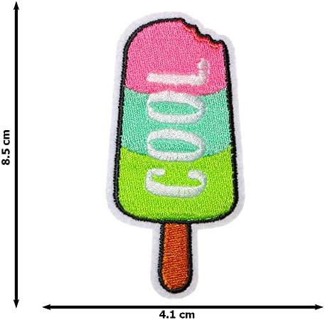 JPT - Кул сладолед везена апликација Ironелезо/шијте на закрпи значка симпатична лого -лепенка на елек јакна кошула капа за облека од