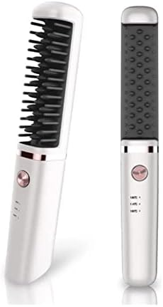 Wybfztt-188 безжичен топол воздух чешел за коса Електричен безжичен загревање на топла коса виткар USB јонска коса четка чешер чешел чешел