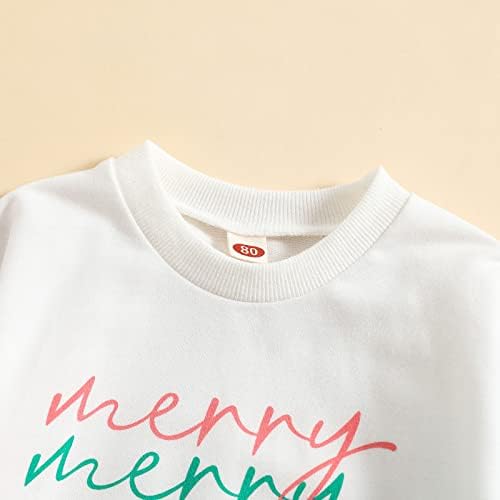 Момци маички маици мали деца новороденчиња девојки Божиќ со долг ракав, печати пулвер врвови за момчиња пакет за момчиња