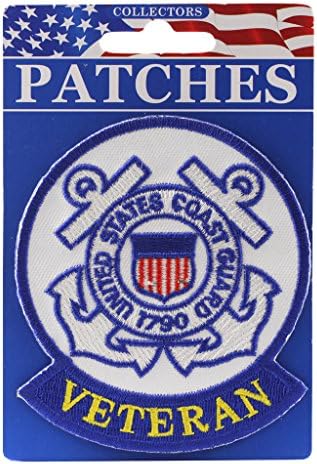 EE, Inc. Ветеран за лепенки на воени подароци на крајбрежната стража на САД за јакни капачиња, разнобојни, мали