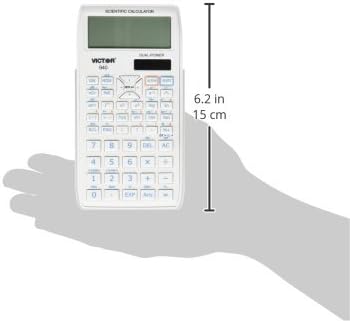 Виктор 940B 10-цифрен Напреден научен калкулатор со 2 линиски дисплеј, батерија и соларна хибридна моќност LCD дисплеј, одлично за студенти