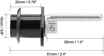 Meccanixity 3pcs Клипот Брави 16mm За Фиока Кабинет Биро Заклучување Цинк Легура Никел Обложени Црна Со Клучеви