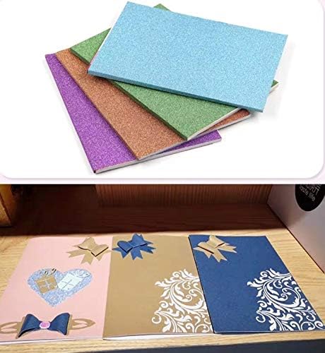 Yzh занаетчиски сјај хартија за картони, без сјајни сјајни сјајни хартија, 10 листови, DIY партија деко, 8 инчи x 12 инчи, A4 големина