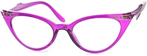 Retените ретро rhinestone украсеа чисти очила за очи за очи на леќи 51 мм