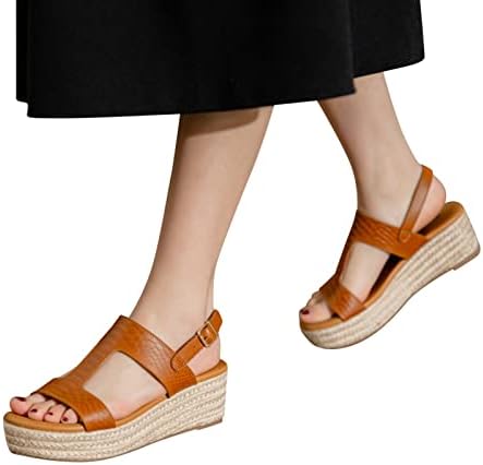Сандали на плажа за жени летни модни отворени пети блок -потпетици каиш без влечење чевли за забави за датира секој ден