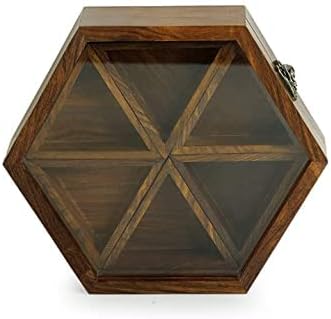 Традиционална дрвена зачинска кутија поставена за кујна со контејнер и лажица симпатична зачини за зачини од страна на трговците со занаетчиски
