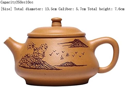 Wionc duan кал виолетова глина тенџере врежан пејзаж тав сад Зиша чајник рачно изработен тенџере кунг-фу-чај пурпурна глинеста софтвер