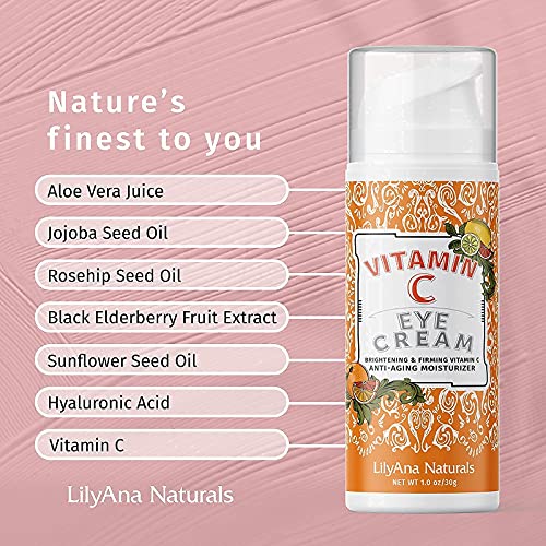 Лилјана Натуралас витамин Ц крем за очи 1 мл и крем за лице 1,7 мл пакет - анти -стареење придобивки од витамин Ц за крем за