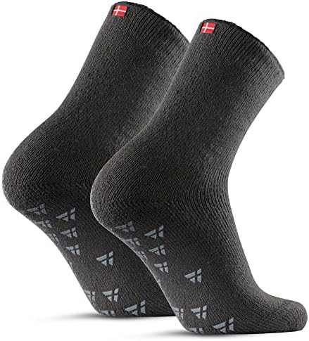 Данска издржливост меки термички чорапи со не лизгање, руно наредени топли чорапи, 2 пакувања