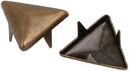 Нов LON0167 100PCS 12 mm триаголник во форма на хартија Бред Бронзен тон за StreapBooking DIY занает (100 Stücke 12mm Dreieckförmige
