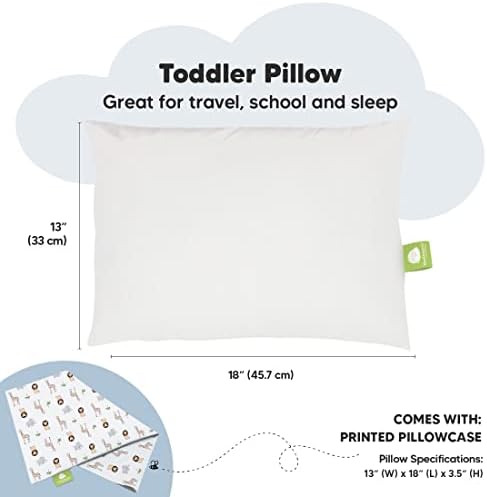 Keababies Toddler Pillow со перница и перница за дете со перница со перница, umамбо 14x20-13x18 Мојата мала сонувачка перница - меки органски